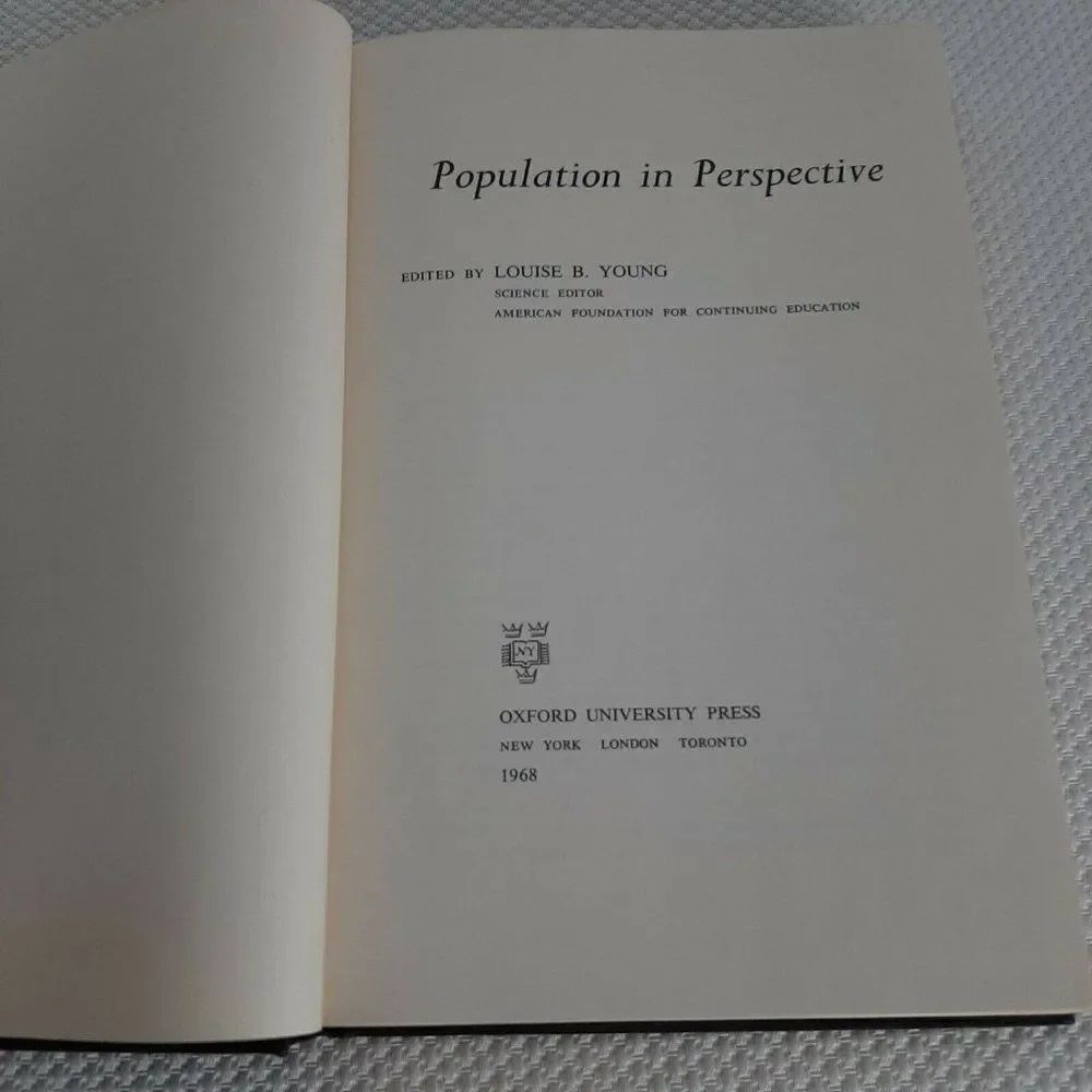 Vintage Book Population In Perspective Population Control Controversial 1968 - Picture 6 of 7